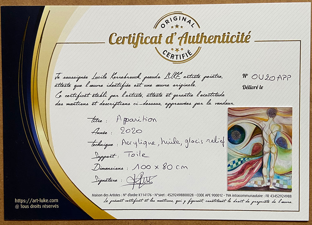 certificat d'authenticité